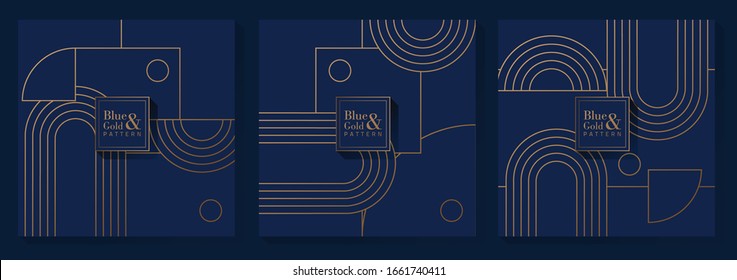 Luxury Blue And Gold Pattern