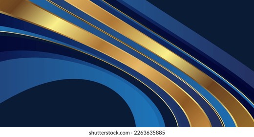 Diseño vectorial de oro azul de lujo