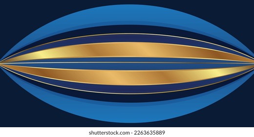 Diseño vectorial de oro azul de lujo