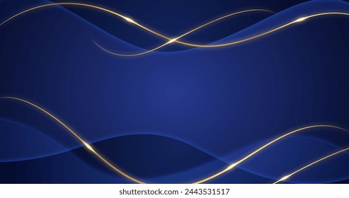 Luxury blue golden background vector design in eps 10