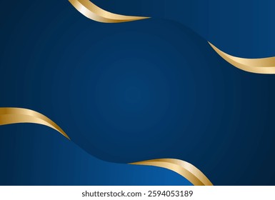 Luxury blue golden background vector design in eps 