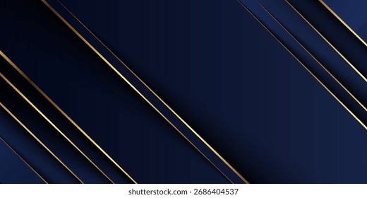 Luxuriöses blaues goldenes Hintergrund-Vektordesign in Folge 10. Vektorgrafik