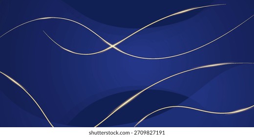 Luxuriöses blaues goldenes Hintergrund-Vektordesign in eps 10

