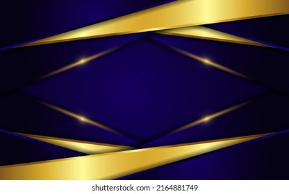 Luxury blue and golden gradient background