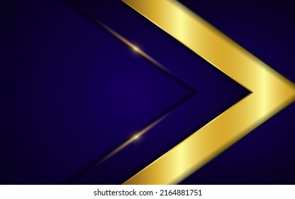 Luxury blue and golden gradient background