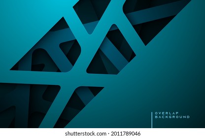 Fondo multicapa de gradiente azul de lujo