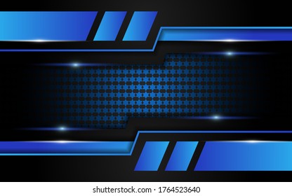 Luxury blue light on dark background