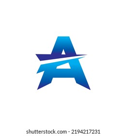 
luxury blue A logo template design. letter A vector logo with cutouts and arrows. elegant B icon. suitable for business logo, product promotion, marketing, company, etc