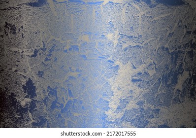 Fondo de gradiente de metal azul de lujo con textura de placa metálica en peligro. Ilustración del vector