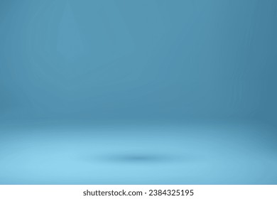 Luxury blue studio room background with spotlights and shadow, Template mockup for display of product