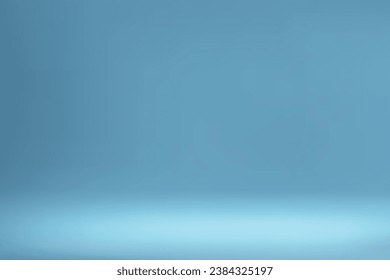 Luxury blue studio room background with spotlights, Template mockup for display of product