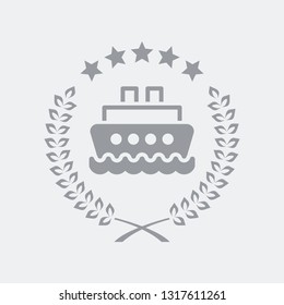 Luxury boat services icon