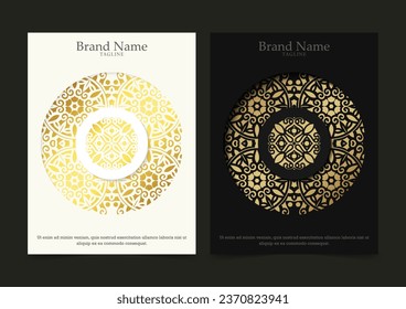 luxury book cover with ornamental pattern texture
