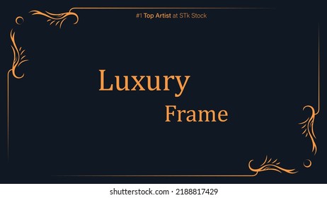 Luxury border frame background vector image.