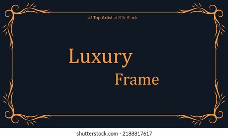 Luxury border frame background vector image.