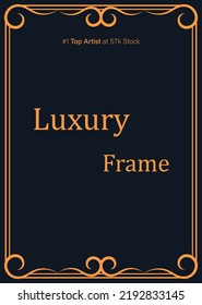 Luxury border frame background vector image.