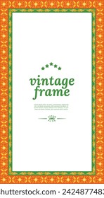 Luxury border layout indonesian pattern for social media post or banner