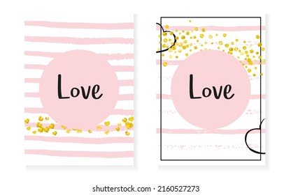 Luxury Border. Scandinavian Wallpaper Set. Black Abstract Painting. Rose Card. Golden Girly Concept. Stripe Glittery Print. Pink Carnival Flyer. Pink Luxury Border