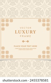 luxury Borders Vintage Frames Design Elements Gold ornamental greeting wedding invitation template 