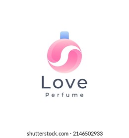luxury bottle perfume colorful logo template. logo for cosmetic, beauty, salon, product, skin care.