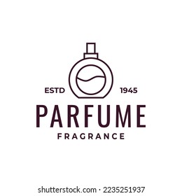 Luxury bottle perfume logo template. logo for cosmetic, beauty, salon, product, skin care