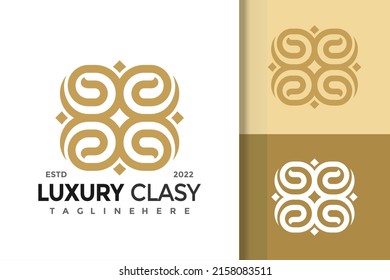 Luxury Boutique Classy Modern Logo Design Vector Template