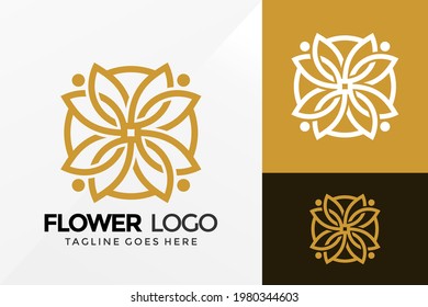 Luxury Boutique Flower Logo Design, Brand Identity Logos Designs Vector Illustration Template