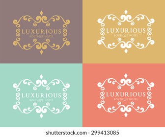 luxury boutique Hotel Logo Template