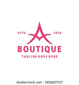 Vector de diseño con logotipo de lujo boutique