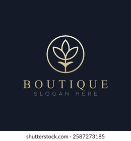 Luxury boutique logo vector, a logo suitable for boutiques