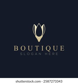 Luxury boutique logo vector, a logo suitable for boutiques