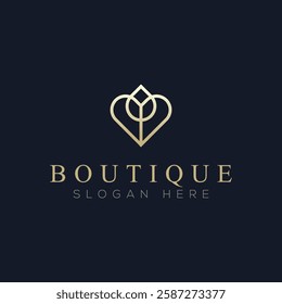 Luxury boutique logo vector, a logo suitable for boutiques