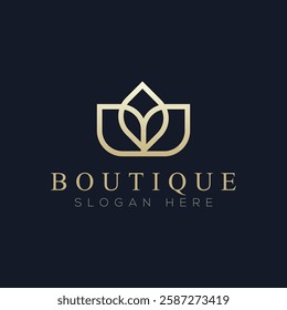 Luxury boutique logo vector, a logo suitable for boutiques