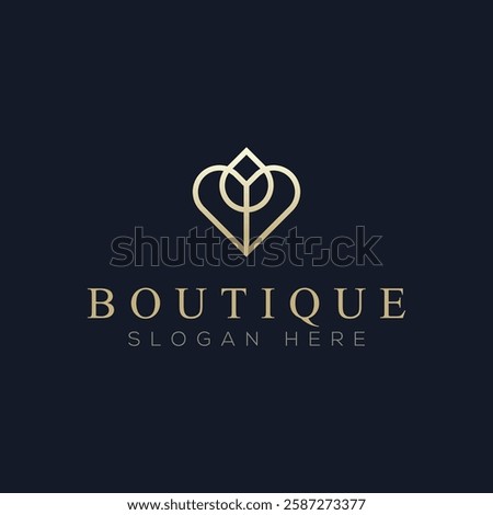 Luxury boutique logo vector, a logo suitable for boutiques