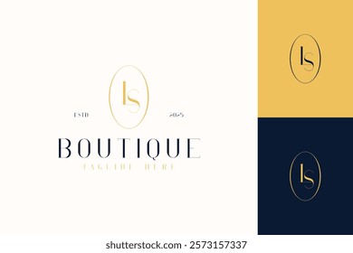 luxury boutique symbol logo vector design template. creative initial LS icon logo design vector ideas for beauty, boutique, salon, spa and wedding business