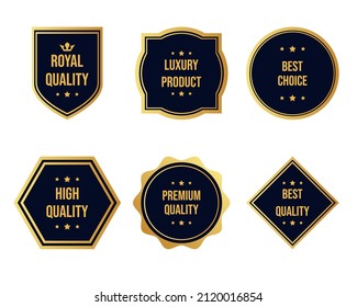 Luxury brand bussiness logo set on white background. Vector illustration