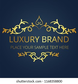 Luxury Brand Gold Logo Template Vintage Design Vector Image
