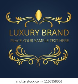 Luxury Brand Gold Logo Template Modern Design Vector Image
