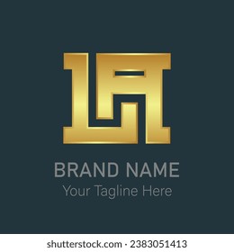 Luxury brand LA logo design vector with company business.