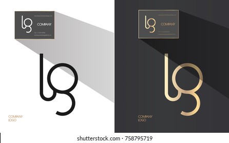 Luxury brand line logo with L and G letters combination. Classic style branding templates. Business cards and included.