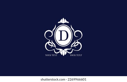 Luxury brand logo with letter D. Vector concept monogram premium design for business, hotel, wedding services, boutique, jewelry and other brands.