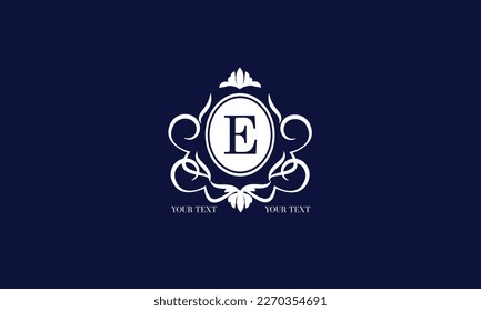Luxury brand logo with letter E. Vector concept monogram premium design for business, hotel, wedding services, boutique, jewelry and other brands.