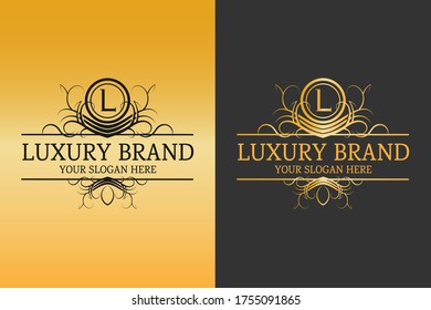 luxury brand logo template design vector