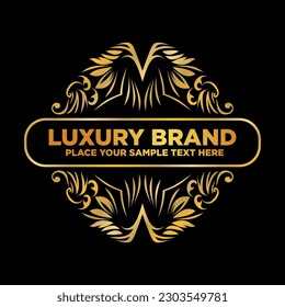 Luxury Brand Shiny Floral Design Vector