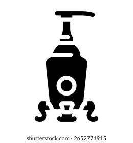 luxury branded soap bottle glyph icon vector. luxury branded soap bottle sign. isolated symbol illustration