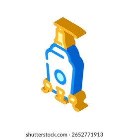 luxury branded soap bottle isometric icon vector. luxury branded soap bottle sign. isolated symbol illustration