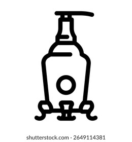 luxury branded soap bottle line icon vector. luxury branded soap bottle sign. isolated contour symbol black illustration