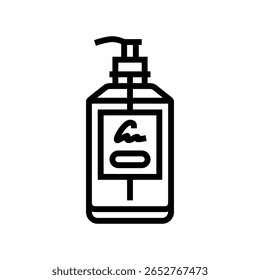 luxury branded soap bottle line icon vector. luxury branded soap bottle sign. isolated contour symbol black illustration