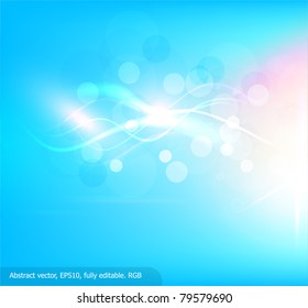 Luxury bright abstract greeting card. Vector summer sky background with sun shine for design. Eps10.