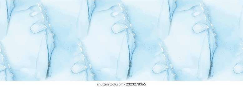 Luxury Bronze Pattern. Vector Ink Marble. Light Elegant Background. Modern Abstract Ink Painting. Gold Oriental Background. Foil Marble Watercolor. Alcohol Ink Canvas. Blue Art Paint. Blue Watercolor